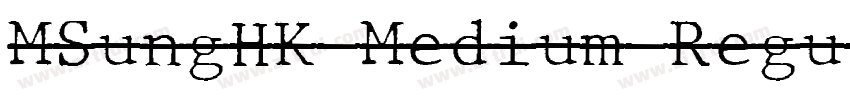 MSungHK Medium Regul字体转换